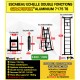 ESCABEAU DOUBLE FONCTIONS WOERTHER DOUBLE BARRES STABILISATRICES, MODÈLE GRAFITEK 3M80/1.9M - PACK BASIQUE 