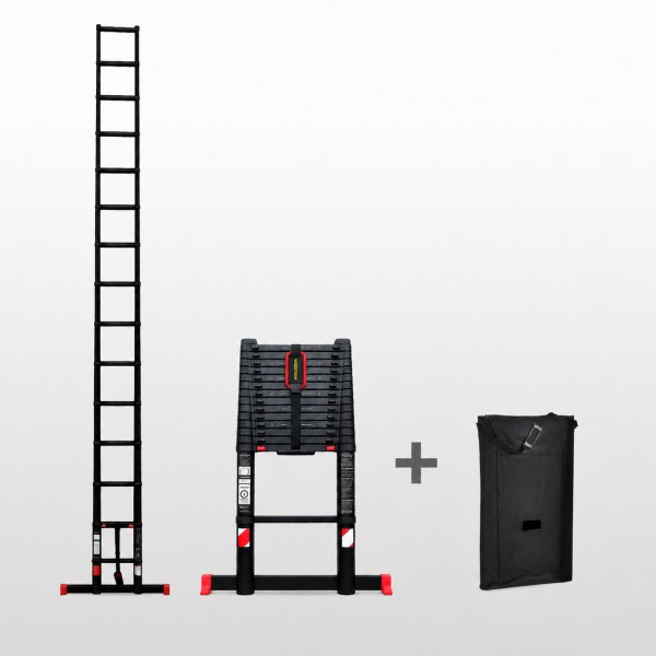 Echelle t&eacute;lescopique 5m20 Grafitek | Pack Basique +