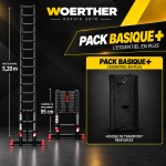 Echelle t&eacute;lescopique 5m20 Grafitek | Pack Basique +