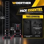 Echelle t&eacute;lescopique 5m20 Grafitek | Pack Essentiel