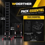 Echelle t&eacute;lescopique 3m80 Grafitek | Pack Essentiel