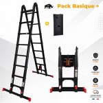 Escabeau T&eacute;lescopique Grafitek 5 m / 2,5m | Pack Basique +