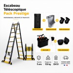 ECHELLE ESCABEAU DOUBLE FONCTIONS, MODÈLE Grafitek 5M/2M50 | Pack Prestige