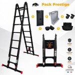 Escabeau T&eacute;lescopique Grafitek 5 m / 2,5m | Pack Prestige