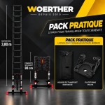 Echelle t&eacute;lescopique 3m80 Grafitek | Pack Pratique