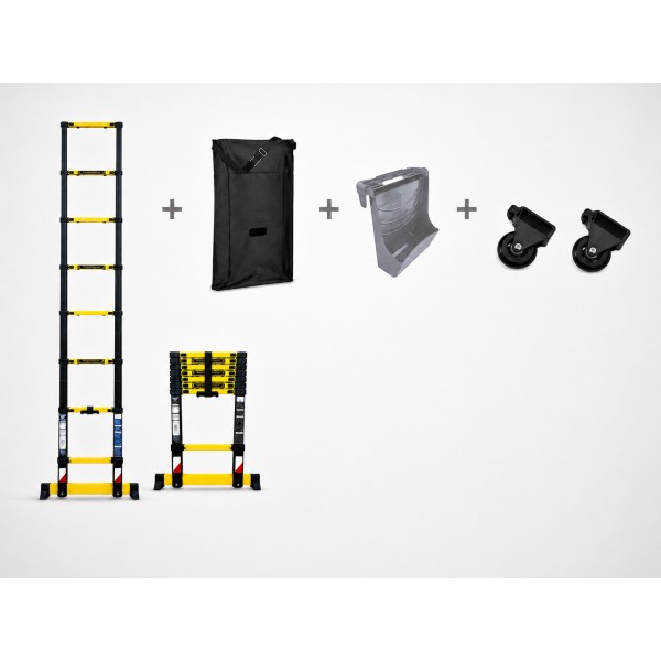 Echelle t&eacute;lescopique 2m Grafitek | Pack Essentiel
