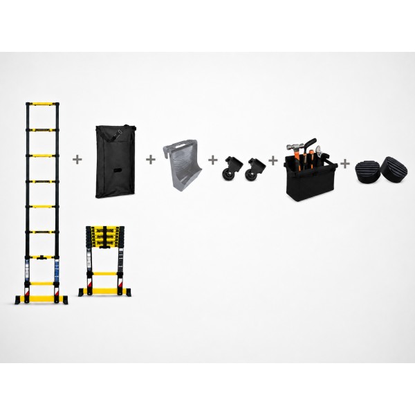 Echelle t&eacute;lescopique 2m Grafitek| Pack Prestige