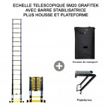 ECHELLE PLIANTE TELESCOPIQUE 5M20 GAMME GRAFITEK AVEC HOUSSE ET PLATEFORME