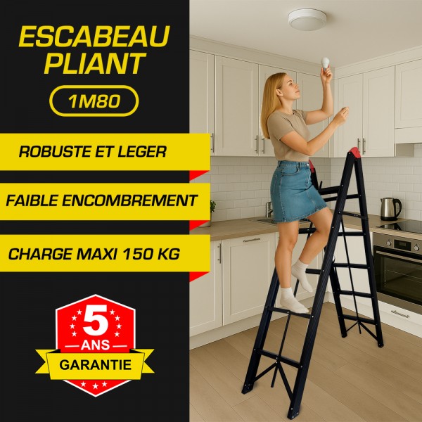  Escabeau pliant 1m80 | Pack basique