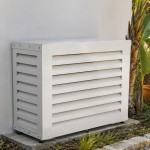 Cache climatiseur Taille M + Fond - Blanc brillant RAL 9010