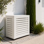 Cache climatiseur Taille XL + Fond &ndash; Blanc brillant RAL 9010