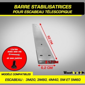 BARRE STABILISATRICE WOERTHER POUR ESCABEAU TÉLESCOPIQUE