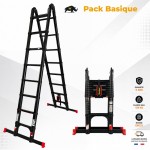 Escabeau T&eacute;lescopique Grafitek 5 m / 2,5m | Pack Basique